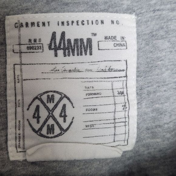 44MM Button Down Shirt Blouse Women's Medium Two Pockets Blue Chambray Cotton - Picture 5 of 14